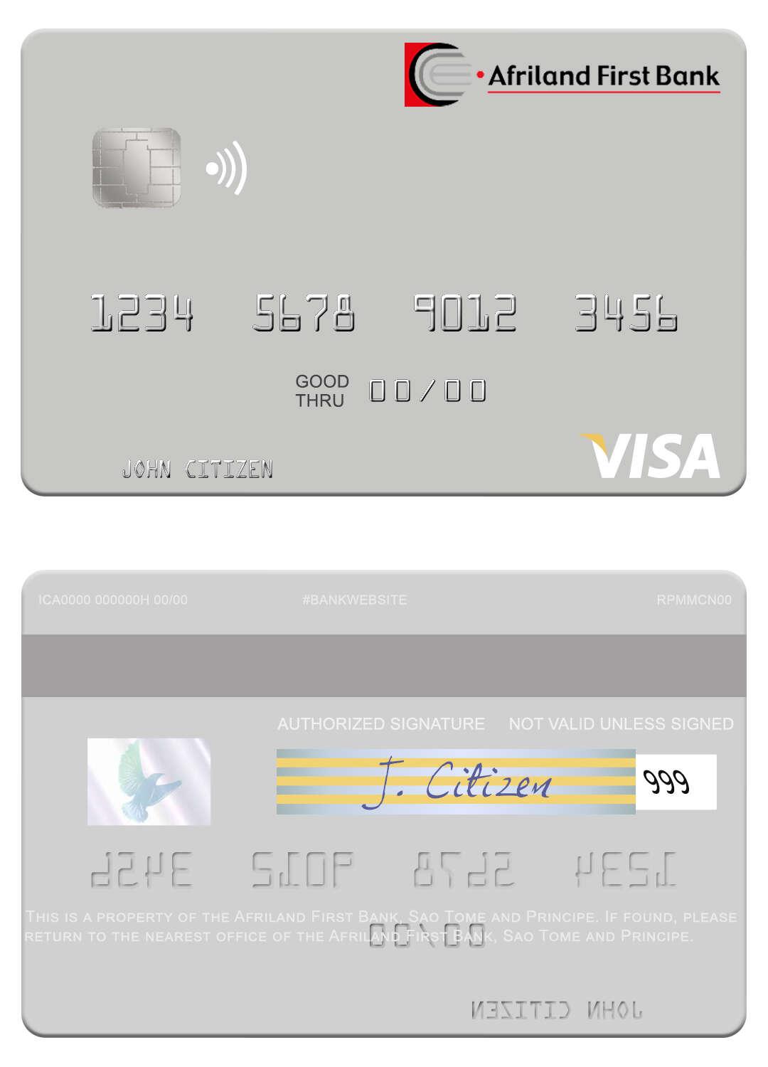 Sao Tome and Principe Afriland First Bank visa debit card